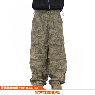 裤 重磅多口袋复古迷彩baggy阔腿休闲伐木工装 美式 NOVACAM