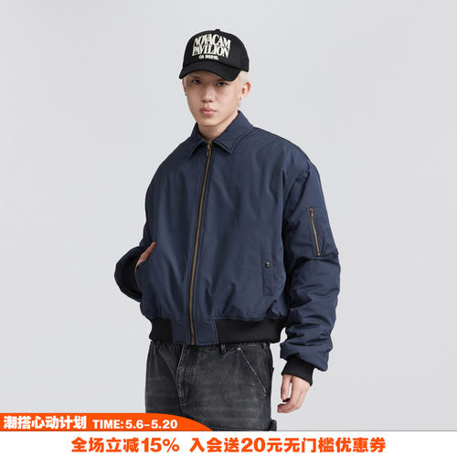 NOVACAM 美式vibe飞行夹克ma1棉服bomber保暖boxy廓形外套