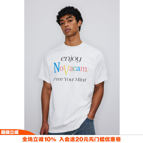 NOVACAM 美式vintage字母印花高街cleanfit国潮宽松基础短袖T恤