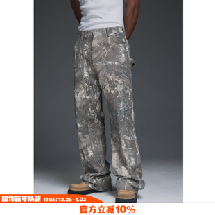 裤 cleanfit复古做旧树枝枯木迷彩vibe休闲微喇工装 美式 NOVACAM