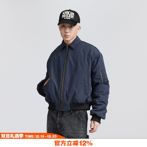 NOVACAM 美式vibe飞行夹克ma1棉服bomber保暖boxy廓形外套