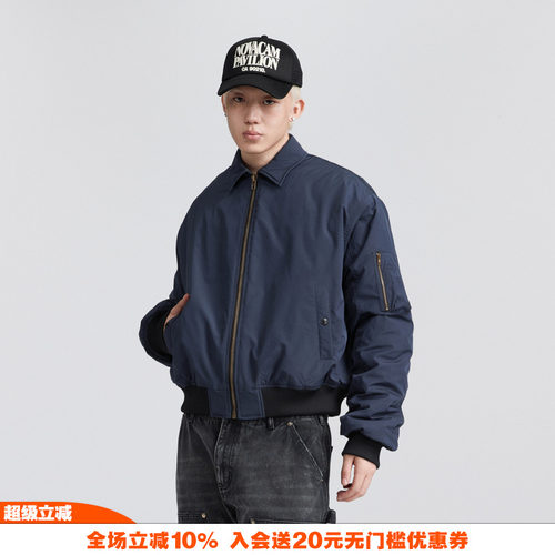NOVACAM 美式vibe飞行夹克ma1棉服bomber保暖boxy廓形外套