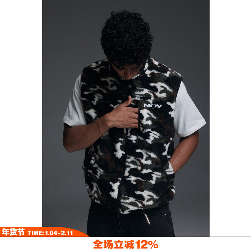 NOVACAM 美式休闲双面穿短款摇粒绒迷彩马甲男保暖坎肩背心,男装,常规马甲,淘宝优惠券,粉丝福利购,淘宝优惠卷