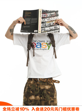 NOVACAM 美式vintage字母街头恶搞趣味cleanfit国潮宽松短袖T恤