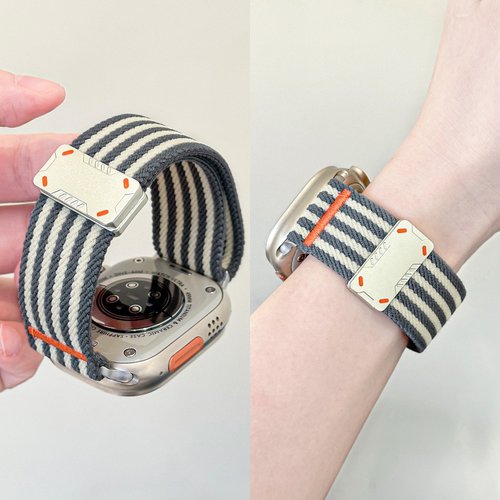 适用iwatchS10表带机甲工装磁吸扣8765运动男款Ultra49mm苹果手表