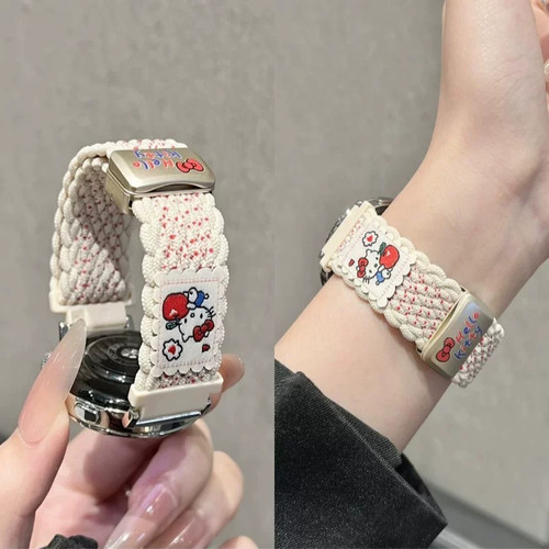 KT插画编织磁吸扣适用华为GT65手表表带新款watch5/6可爱女gt7pro