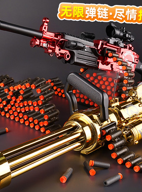 M249电动连发软弹枪儿童玩具枪男孩礼物轻机关枪加特林重机枪狙击
