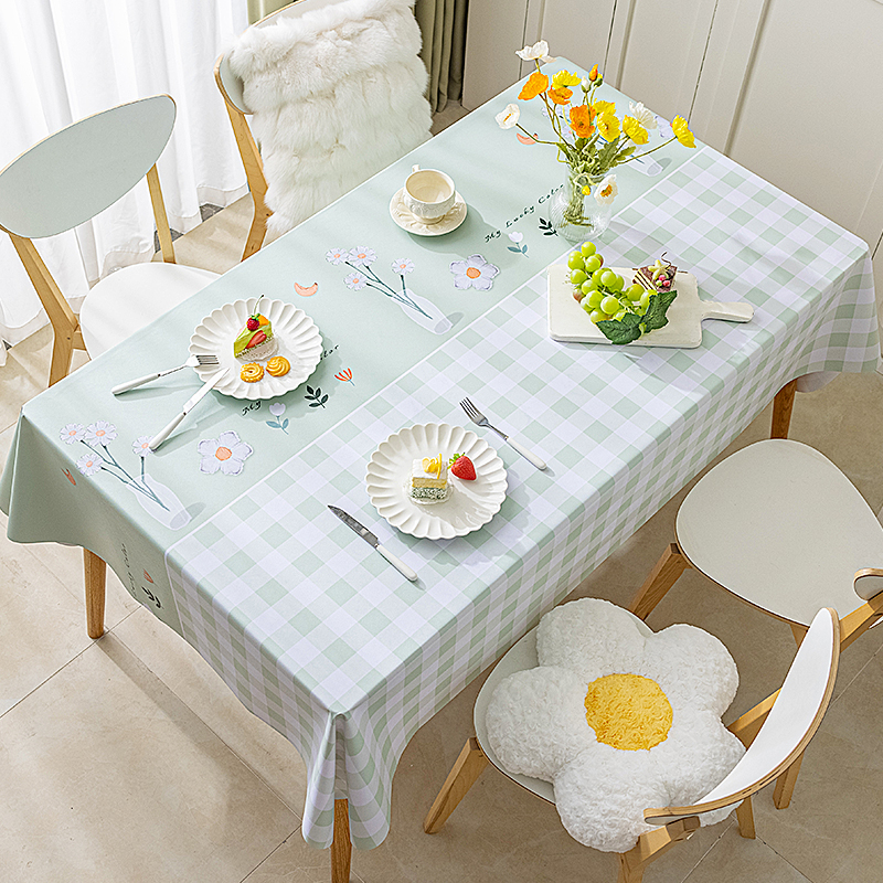 桌布防水防油免洗家用台布长方形餐桌布轻奢高级感茶几桌垫氛围感