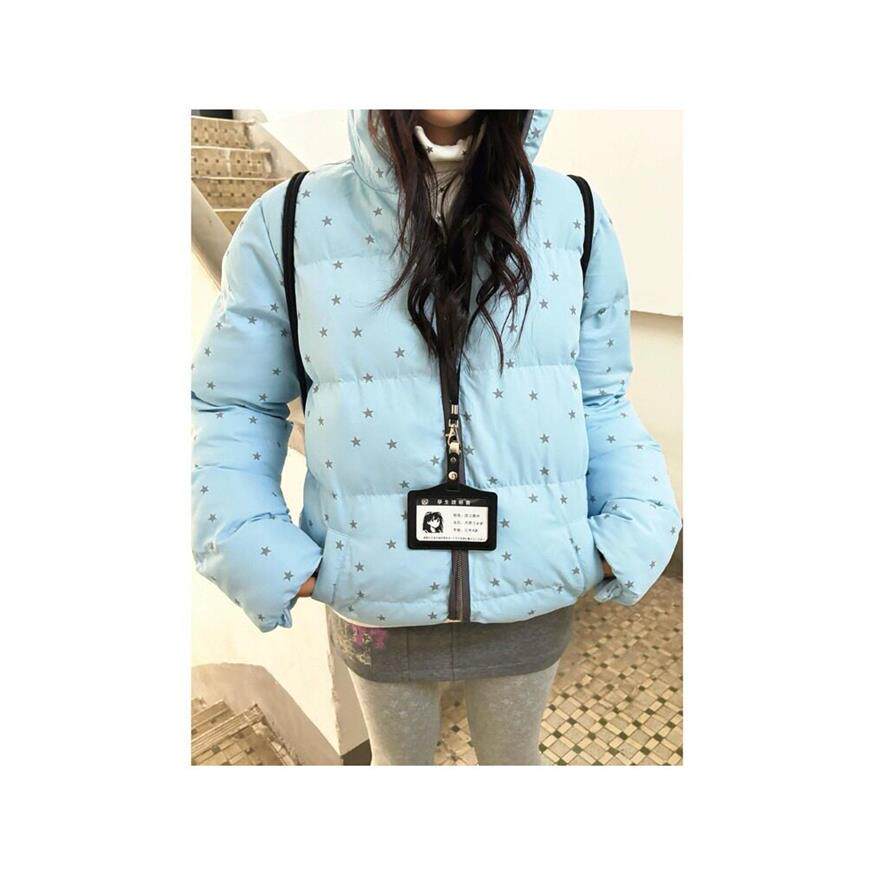 多巴胺满印星星连帽棉服