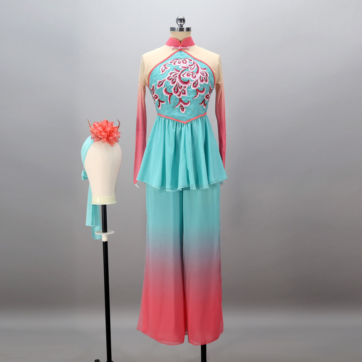 一歆服饰新款民族舞蹈服装花鼓灯剧目服扇子舞演出服艺考独舞定制