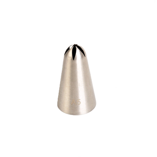 5齿裱花嘴五齿曲奇溶豆蛋糕花边挤奶油嘴贝壳星星嘴无缝304不锈钢