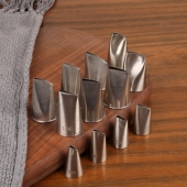 304不锈钢裱花嘴韩式 玫瑰花瓣嘴豆沙奶油霜蛋糕花边挤花嘴104号