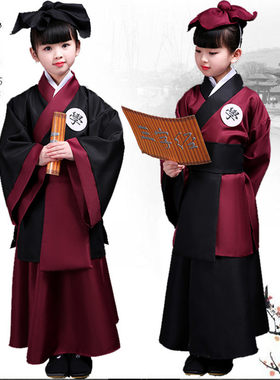 弟子规古代朗读儿童演出服定制