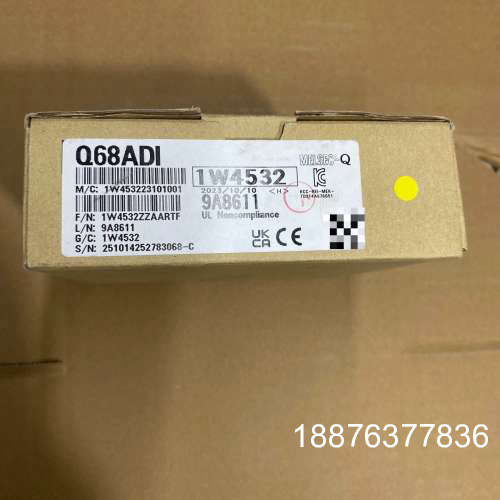 三菱模拟量输入模块，型号Q68ADI，包全新原装，盒码一致，