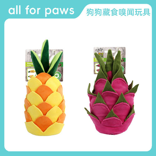 AFP藏食凤梨火龙果狗狗丰荣玩具响纸发声嗅闻小狗中大型犬解闷