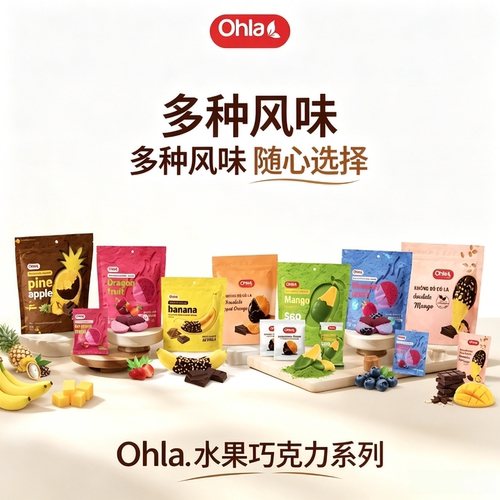 代购越南原装Ohla巧克力橙子干芒果干独立包装高端伴手礼休闲零食