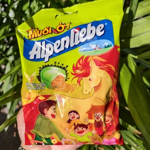 越南Alpenliebe阿尔卑斯网红辣椒盐蘸芒果口味硬糖夹心芒果糖84g