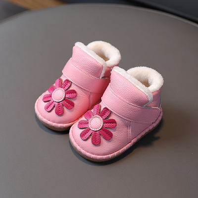 宝宝棉鞋女童加绒保暖防滑婴儿鞋