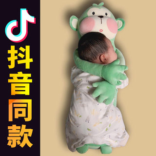 搂睡觉神器婴儿肠胀气排气骑着的抱枕爬睡防惊跳压新生的儿趴睡枕