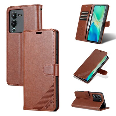 适用vivoV25Pro手机壳6.56英寸vivoV2158外壳翻盖V25Pro 5G保护套皮夹wiwoV25POR膜V1VOV25PR0全包viv0男士vi