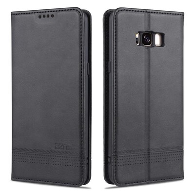 适用三星galaxy s8+手机壳翻盖G9558外壳6.2寸s8plus保护套皮夹大屏全包SM一G9550男士SM-G9550软壳s89550简?
