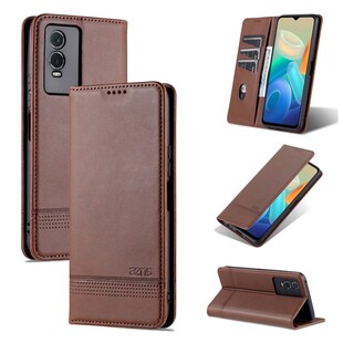 适用vivoV2156A手机壳翻盖vivo丫76S保护套6.58英寸vivoY76s外壳皮夹viuoV2156T软壳V1VO钢化膜Ⅴivo男士viv0