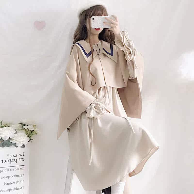 日系软萌闺蜜套装姐妹蝴蝶结系带灯笼袖海军领斗篷两件套学生新品|ruв категории Цифровые аксессуары, рынок электронных компонентов, электронный элемент, другие компоненты - от Buy2taobao.com для оказания профессиональной услуги покупки агента Taobao