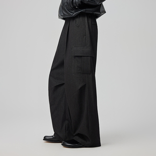 长裤 WHIMNOTION天丝醋酸羊毛cargo多口袋工装 直筒休闲裤 old杨