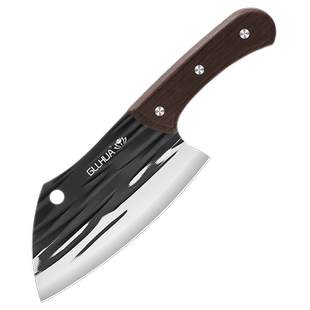 龙泉锻打菜刀家用切肉切片刀厨师专用砍骨刀厨房超快锋利刀具正品