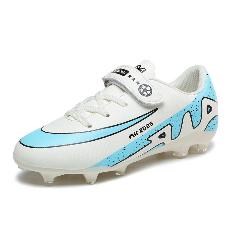 姆巴佩刺客新款儿童足球鞋魔术贴男童女童长钉碎钉平底中小学生