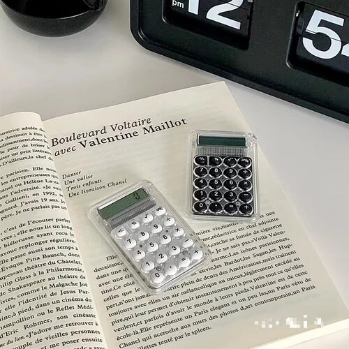 ins迷你计算器静音便携办公高颜值可爱学生小型计算机考试办公室