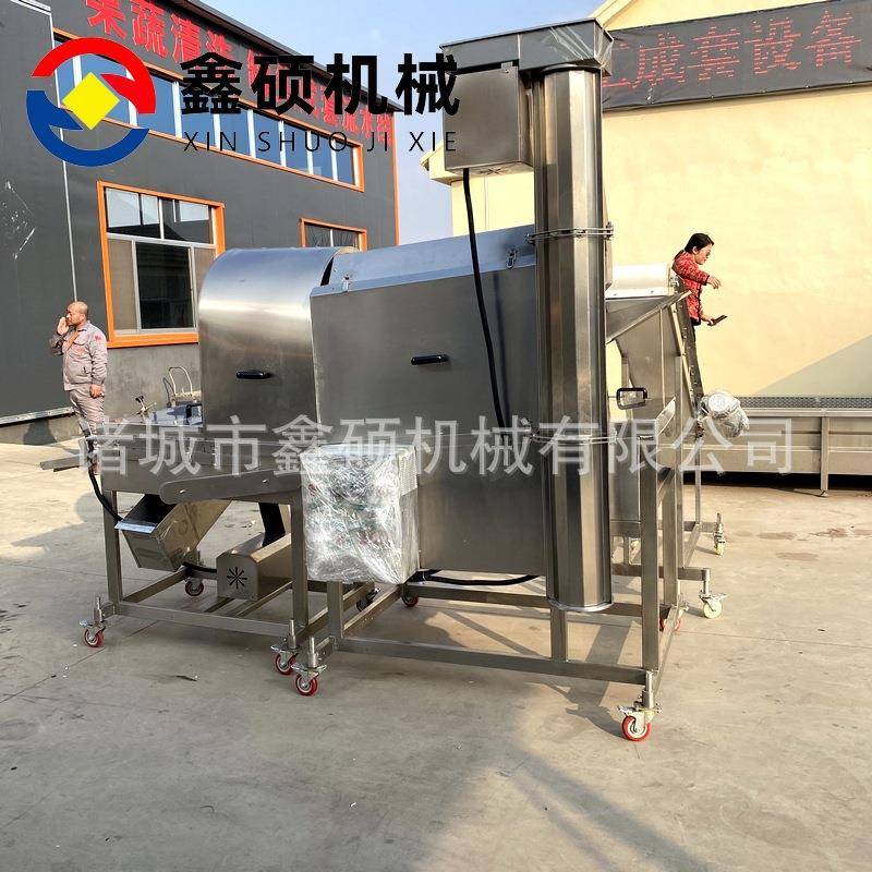 腰果上粉机山楂上糖设备调理品大虾土豆条自动上浆裹粉成套机器