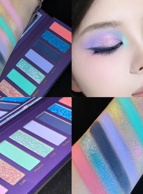 叛逆芭比烟熏妆~异羊盘紫色绿色舞台哥特风撞色系高饱和COS眼影盘