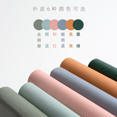 简约莫兰迪B6记事本方格横线手帐文艺加厚手账自填页码 大学生ins风清新摘记本会议记录本软皮软面旅游盖章本