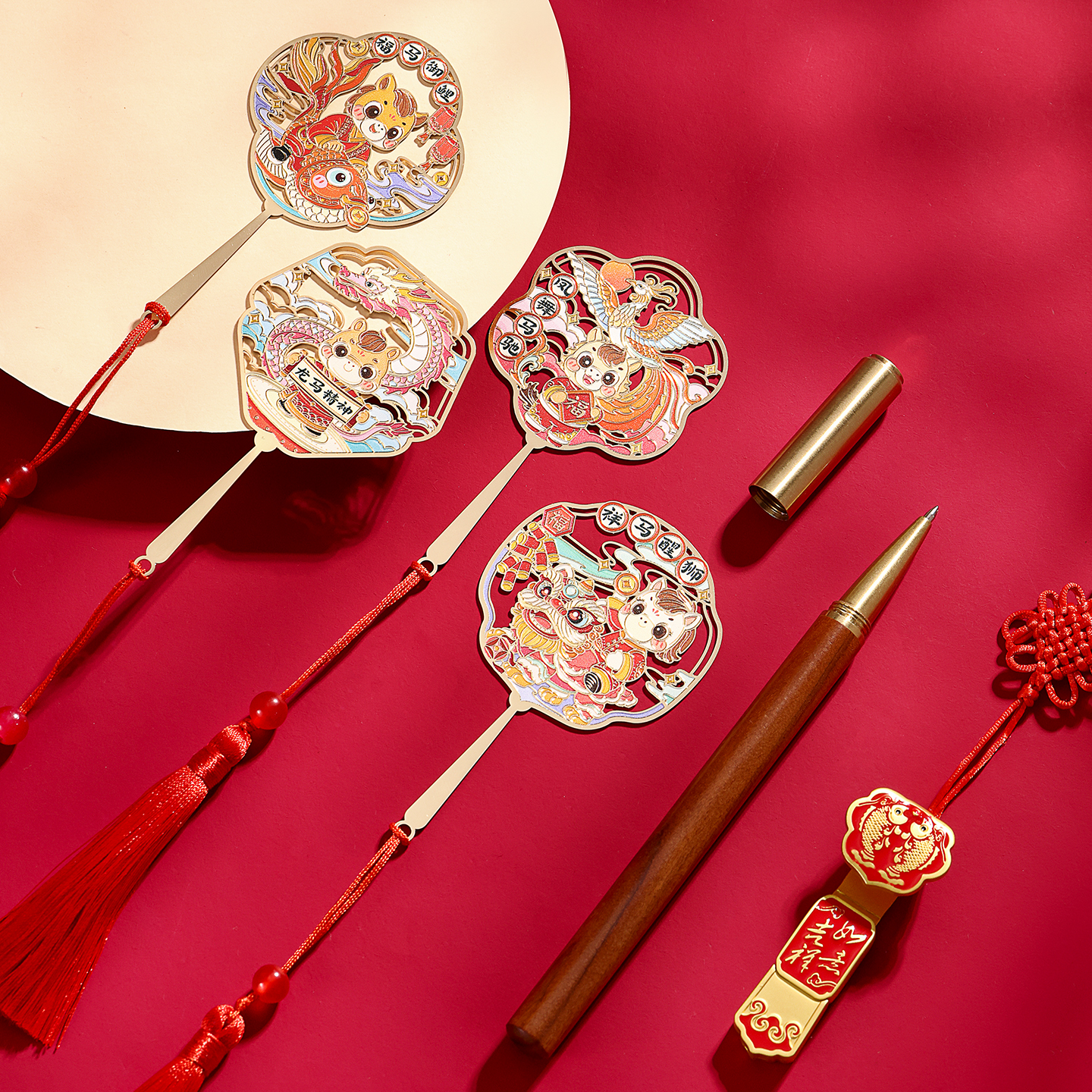 马年中国风书签礼盒套装定制伴手礼送客户公司年会实用高档商务文创生日礼品新年礼物