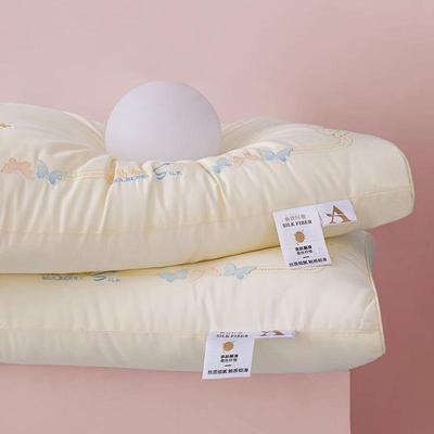 全棉超柔软蚕丝枕头枕芯护颈椎助睡眠一对装家用纯棉宿舍低整头男