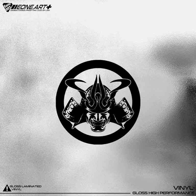 eone镂空车贴 tatoo风格日式samurai武士 车身玻璃电动车尾箱贴纸