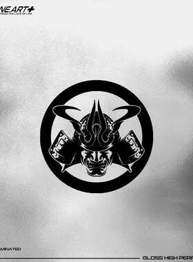 EONE镂空车贴 TATOO风格日式SAMURAI武士 车身玻璃电动车尾箱贴纸