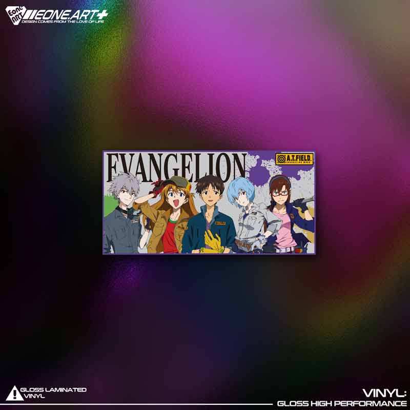 eone反光车贴 eva新世纪福音战士绫波丽碇真嗣驾驶员合影防水贴纸