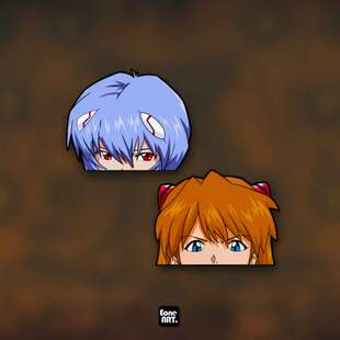 EONE反光车贴 EVA可爱绫波丽明日香汽车电摩行李箱室内外防水贴纸