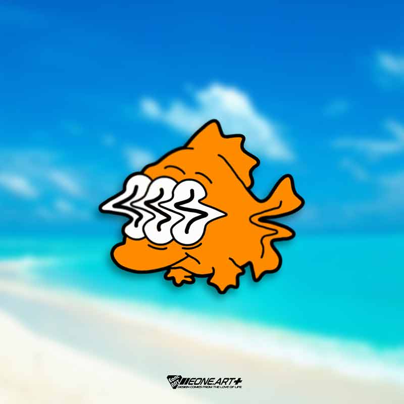 eone反光车贴辛普森一家时尚三眼鱼车身玻璃电动车笔电行李箱贴纸