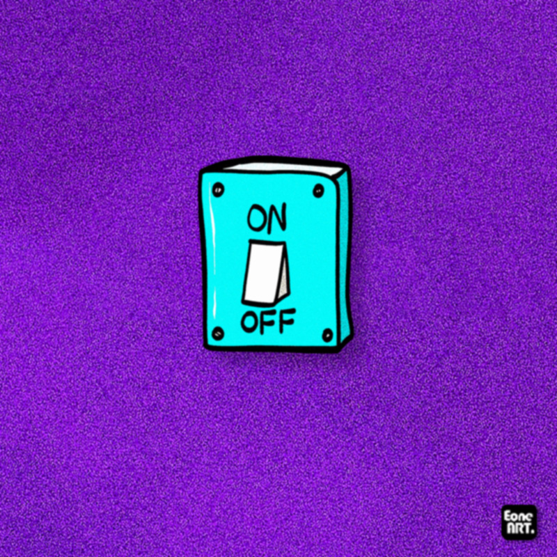 时尚复古ON开关OFF个性反光贴纸