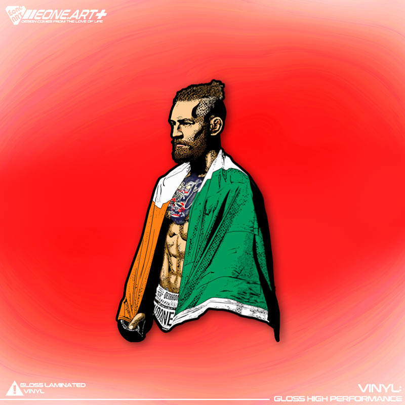 eone反光车贴ufc顶流嘴炮康纳conor半身车身玻璃电动车行李箱贴纸