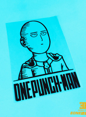 EONE镂空车贴一拳超人ONEPUNCHMAN琦玉风挡玻璃笔记本机箱贴纸潮