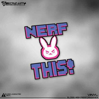 反光贴DVA机甲粉兔NERFTHIS贴纸