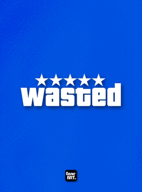 EONE镂空车贴 GTA侠盗猎车手经典口语WASTED玻璃漆面通用防水贴纸