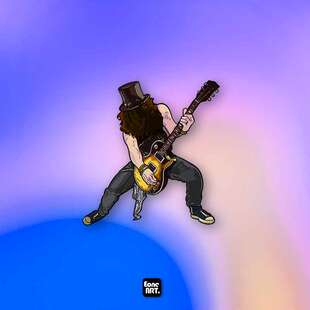 EONE反光车贴 摇滚吉他大师SLASH主音吉他手枪花玻璃漆面防水贴纸