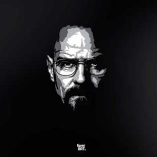 EONE反光车贴绝命毒师老白帅脸车身玻璃电车机箱行李箱自行车贴纸