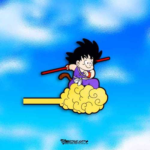 七龙珠小悟空筋斗云飞行反光贴纸