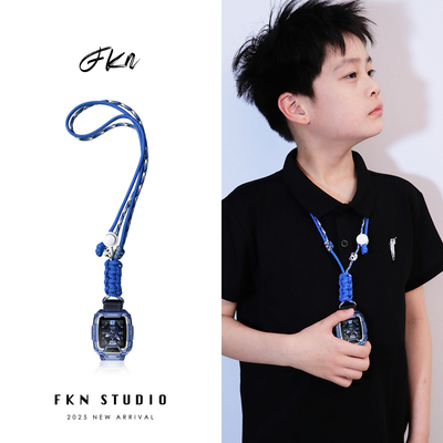 18色手工编织挂绳适用于华为儿童电话手表5X/5Xpro卡通挂脖挂绳活力版4X/4Pro/3X/3Pro/3S调节手表配件新耀版